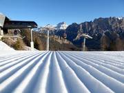 Perfecte pistepreparatie in Cortina d'Ampezzo