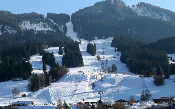 Ostallgäu: Grootte van de skigebieden – Grootte Nesselwang – Alpspitze (Alpspitzbahn)