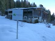Haus Gufl midden in het skigebied