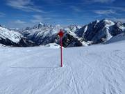 Markering van de skiroute