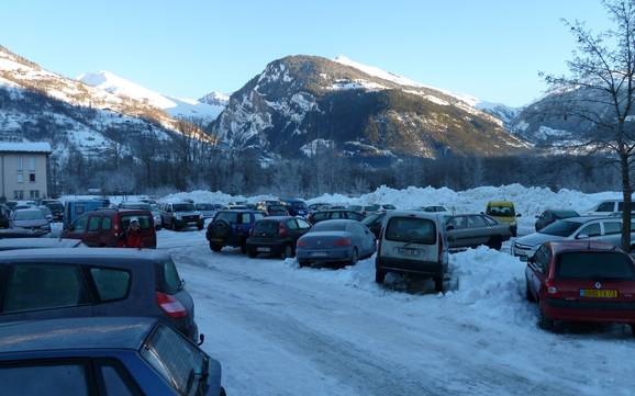 Paradiski: bereikbaarheid van en parkeermogelijkheden bij de skigebieden – Bereikbaarheid, parkeren Les Arcs/Peisey-Vallandry (Paradiski)