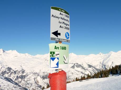 noordelijke Franse Alpen: oriëntatie in skigebieden – Oriëntatie Les Arcs/Peisey-Vallandry (Paradiski)