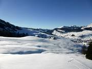 Uitzicht over het skigebied Toggenburg