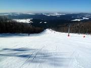 De langste piste in het skigebied aan de Almberg-stoeltjeslift