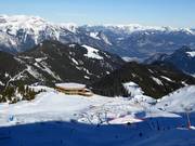 Uitzicht vanaf het Onkeljoch op het skigebied Spieljoch