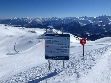 Kleinwalsertal: oriëntatie in skigebieden – Oriëntatie Ifen