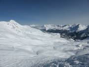 Uitzicht over het skigebied van Arosa