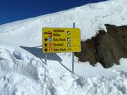 Pistebewegwijzering in het skigebied Damüls-Mellau