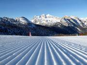 Perfecte pistepreparatie in Cortina d'Ampezzo