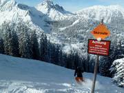 Skiroute op de Loischkopf