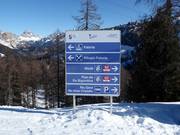 Pistebewegwijzering in Cortina d'Ampezzo