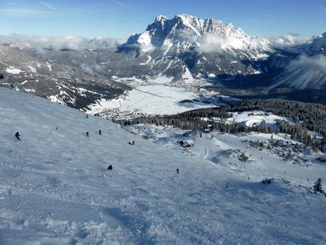 Skigebieden voor gevorderden en off-piste skiërs Tiroler Zugspitz Arena – Gevorderden, off-piste skiërs Lermoos – Grubigstein