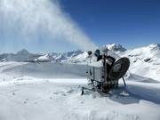 Kunstsneeuwinstallatie op de Mölltaler Gletscher