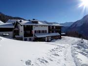 Het Panoramagasthof Kristberg midden in het skigebied