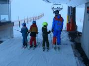 Skiles in het skigebied
