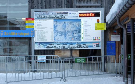 Sernftal: oriëntatie in skigebieden – Oriëntatie Elm im Sernftal