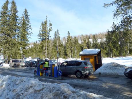oosten van Slowakije: bereikbaarheid van en parkeermogelijkheden bij de skigebieden – Bereikbaarheid, parkeren Štrbské Pleso