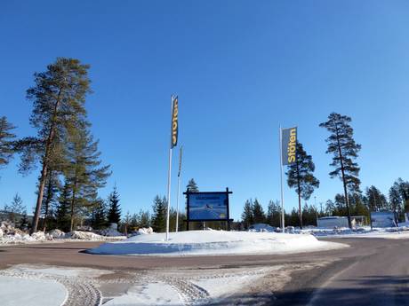 Midden-Zweden: bereikbaarheid van en parkeermogelijkheden bij de skigebieden – Bereikbaarheid, parkeren Stöten