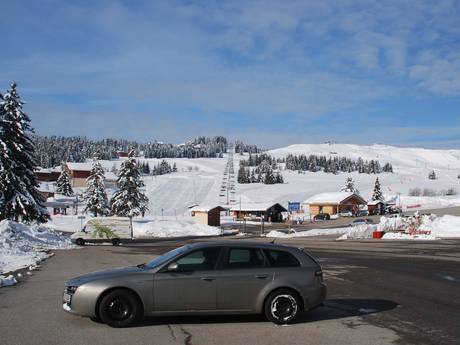 Albertville: bereikbaarheid van en parkeermogelijkheden bij de skigebieden – Bereikbaarheid, parkeren Espace Diamant – Les Saisies/Notre-Dame-de-Bellecombe/Praz sur Arly/Flumet/Crest-Voland