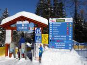 Pistebewegwijzering in het skigebied van Gröden