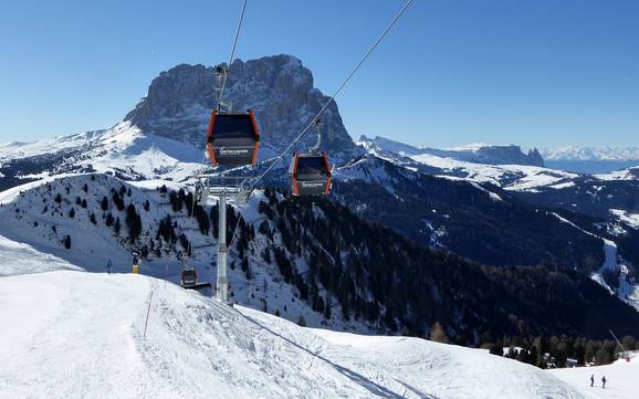 Grootste skigebied in het geldigheidsgebied van Dolomiti Superski – skigebied Gröden (Val Gardena)
