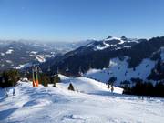 Schöngratbahn met uitzicht op de Alpen