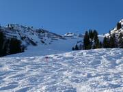 Skiroute bij de gondel Versettla