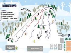 Pistekaart Drozdovo – Nová Baňa