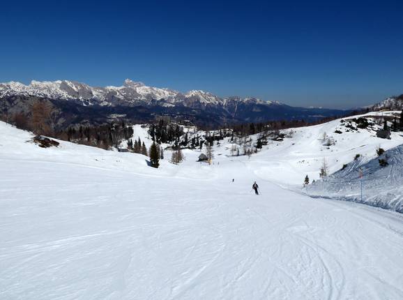 Gemakkelijke piste Orlove glave nr. 4 met uitzicht op de Triglav