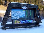 Pistekaart met actuele bedrijfsinformatie bij de Klösterlebahn