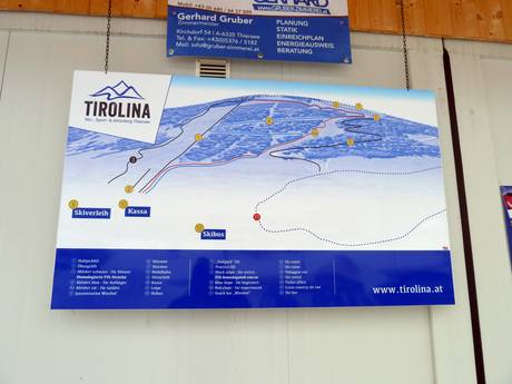 Kufsteinerland: oriëntatie in skigebieden – Oriëntatie Tirolina (Haltjochlift) – Hinterthiersee