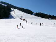 Makkelijke piste bij de sleeplift