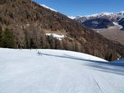 Watles afdaling in het onderste gedeelte (dalafdaling)