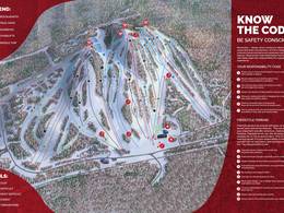 Pistekaart Big Powderhorn Mountain