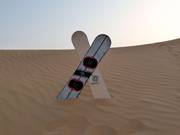 Sandboards in het zand