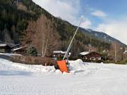 Lanzenbesneeuwing in het dal bij de Savoy Piste