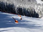 Sneeuwlansen aan de FIS-wereldbekerafdaling