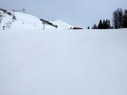 Geprepareerde piste in het skigebied Åre