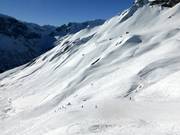 Onbeveiligd vrij skigebied bij de Pleusbahn