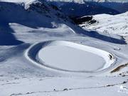 Opslagvijver in het skigebied Meran 2000