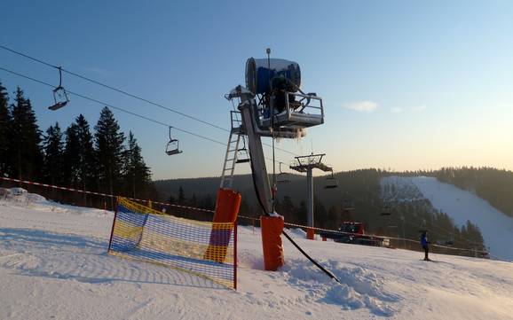 Sneeuwzekerheid westelijke Ertsgebergte – Sneeuwzekerheid Schöneck (Skiwelt)