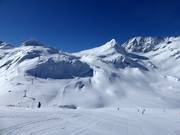 Uitzicht vanaf de Rudolfshütte op de Medelzkopf