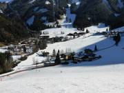 Accommodaties rond het dalstation van de Ikarus-Gondelbahn