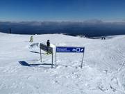 Pistebewegwijzering in het skigebied Tūroa