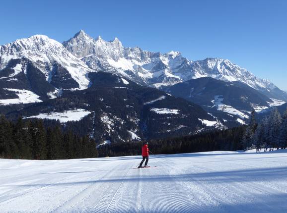 Skigebied Filzmoos aan de voet van het Dachsteinmassief