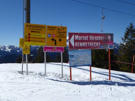 Traunviertel: oriëntatie in skigebieden – Oriëntatie Dachstein West – Gosau/Russbach/Annaberg