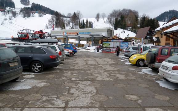 Starohorské vrchy: bereikbaarheid van en parkeermogelijkheden bij de skigebieden – Bereikbaarheid, parkeren Donovaly (Park Snow)