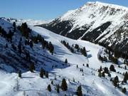 Uitzicht op de piste Agnello