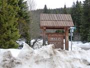 Bewegwijzering naar het skigebied Malo Polje