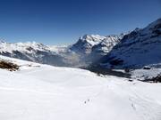 Uitzicht vanaf het Lauberhorn richting Grindelwald